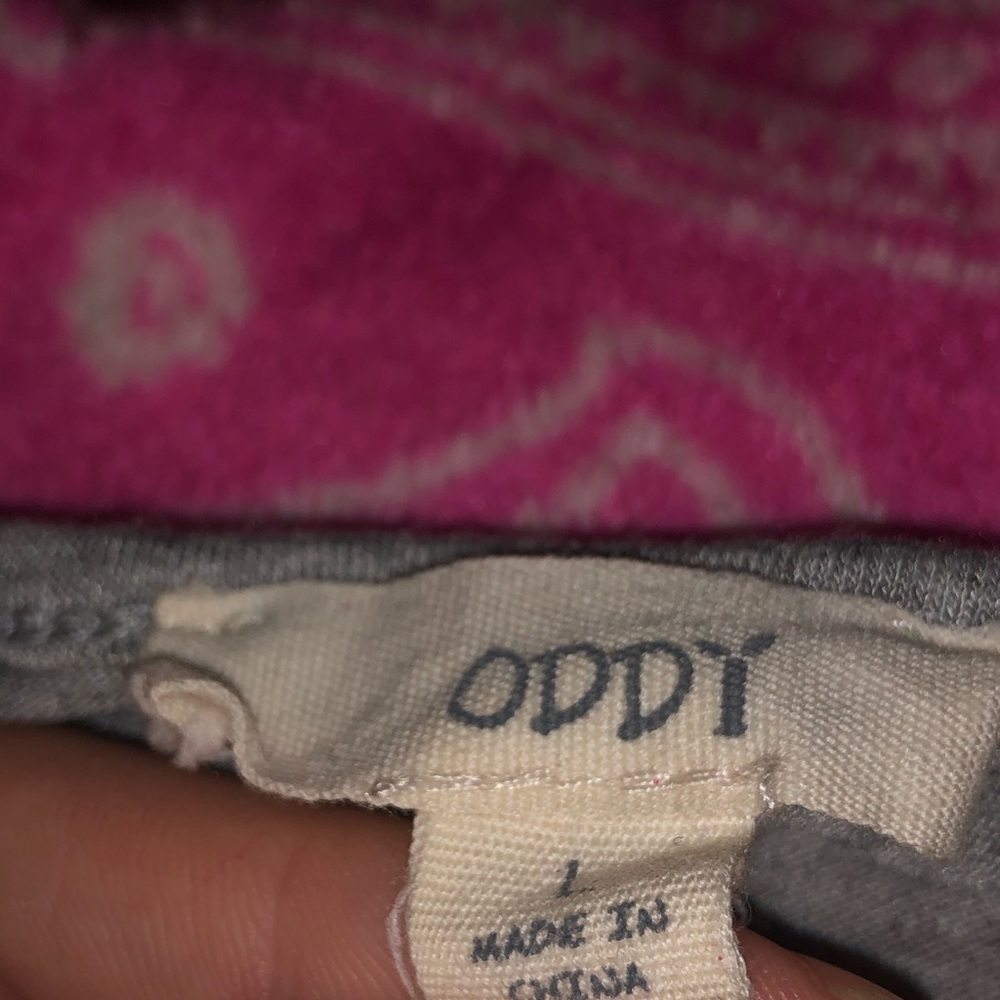 Lace bottom long spaghetti strap tank. Gray. S: L